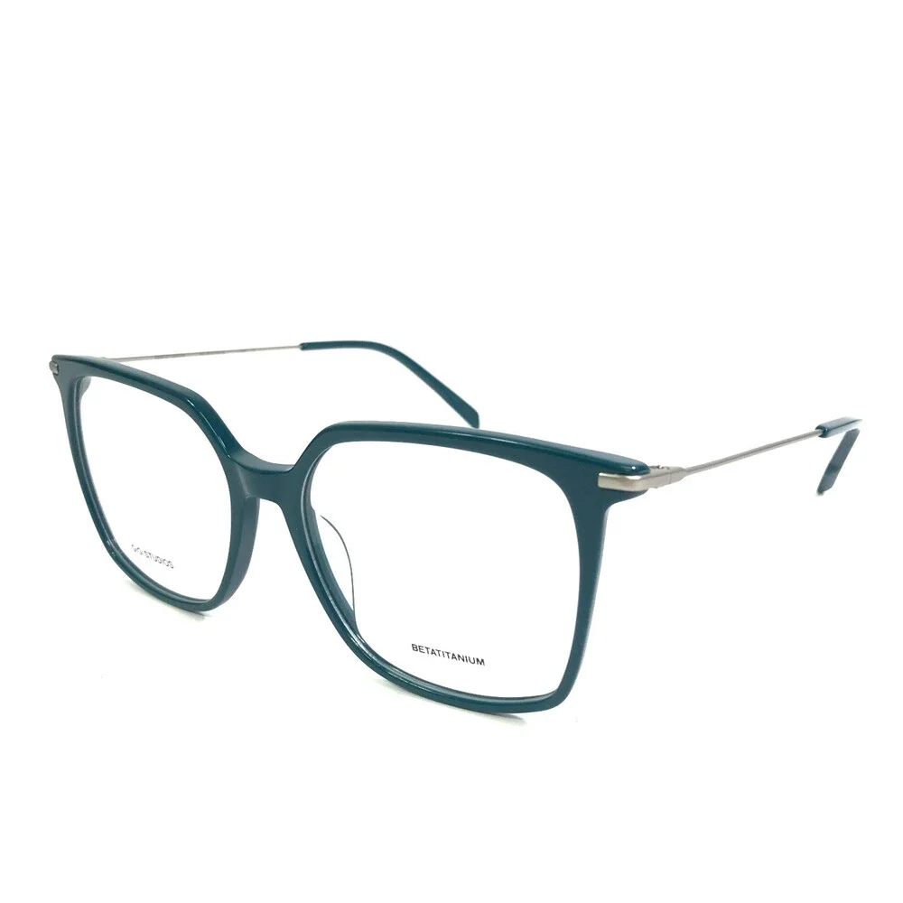 Gigi Studios Eyeglasses Frames AMERA GS8002/030 Green Silver Titanium 55-16-145